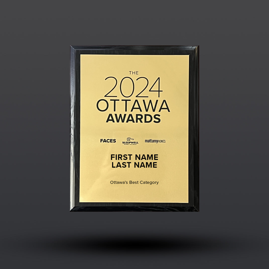 Black & Gold Laser Engraved Plaque